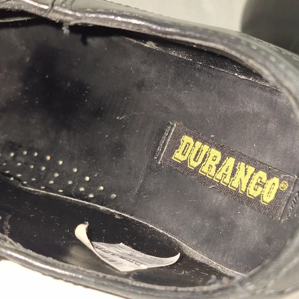Vintage VTG Shoes Leather Durango Black 9.5M Boot Women RD3520 Western Ankle